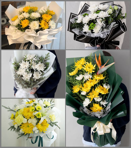 山东莱芜莱城区凤城街道南十里铺村白事花束代送